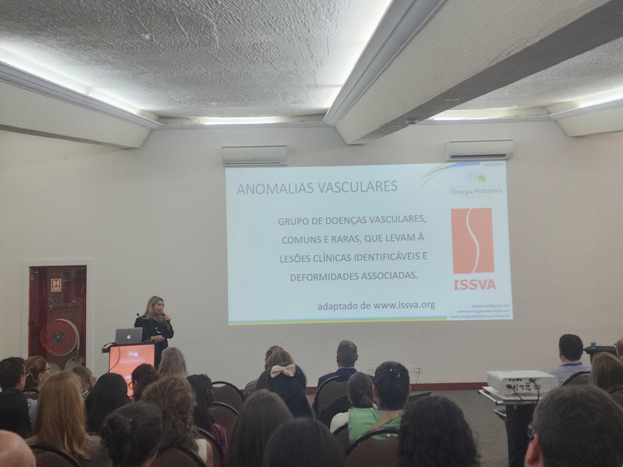 Aula da Dra. Karimy Mehanna sobre anomalias vasculares, com a definição da ISSVA